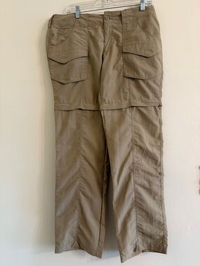 Eddie Bauer Women's Convertible Cargo Boot-Cut Pants in Khaki